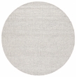 Safavieh Ebony 6' X 6' Round Wool Hand Tufted Rug in Light Blue / Ivory