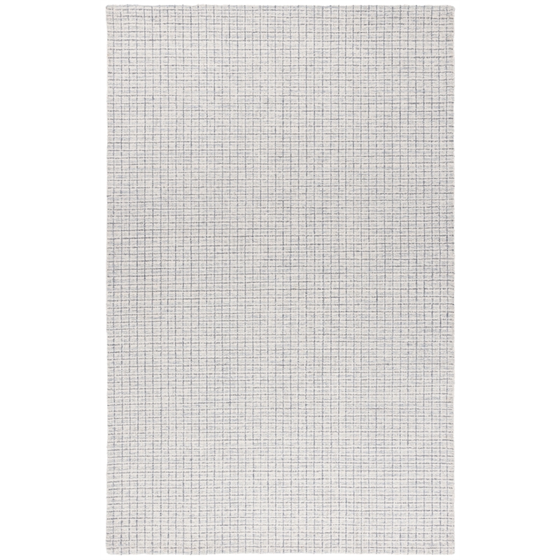 Safavieh Ebony 6' X 6' Square Wool Hand Tufted Rug in Light Blue / Ivory