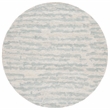 Safavieh Ebony 6' X 6' Round Wool Hand Tufted Rug in Ivory / Light Blue
