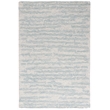 Safavieh Ebony 6' X 6' Square Wool Hand Tufted Rug in Ivory / Light Blue