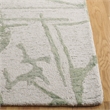 Safavieh Ebony 6' X 6' Square Wool Hand Tufted Rug in Ivory / Green