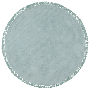 Safavieh Easy Care 4'-0&quot x 4'-0&quot Round Cotton Hand Tufted Rug in Turquoise