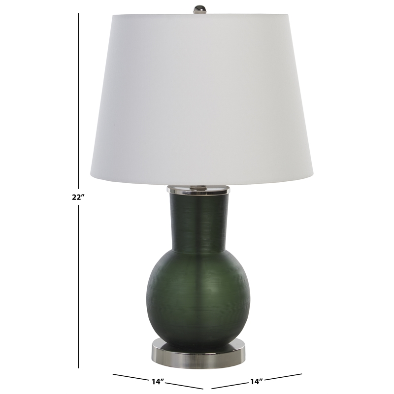 Safavieh Nirav Glass Table Lamp in Green