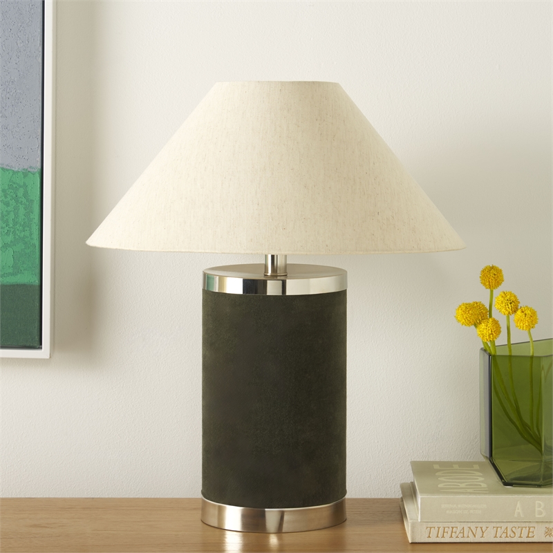 Safavieh Sola Velvet Table Lamp in Green