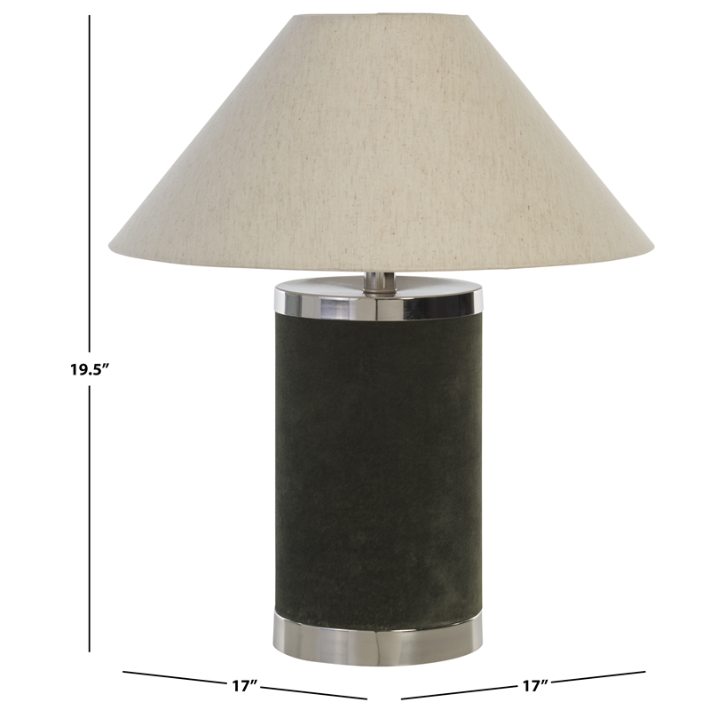 Safavieh Sola Velvet Table Lamp in Green