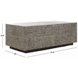 Safavieh Hamza Rectangular Prism Solid Wood Coffee Table in Black/Pearl