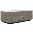Safavieh Hamza Rectangular Prism Solid Wood Coffee Table in Black/Pearl