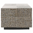 Safavieh Hamza Rectangular Prism Solid Wood Coffee Table in Black/Pearl