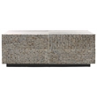 Safavieh Hamza Rectangular Prism Solid Wood Coffee Table in Black/Pearl