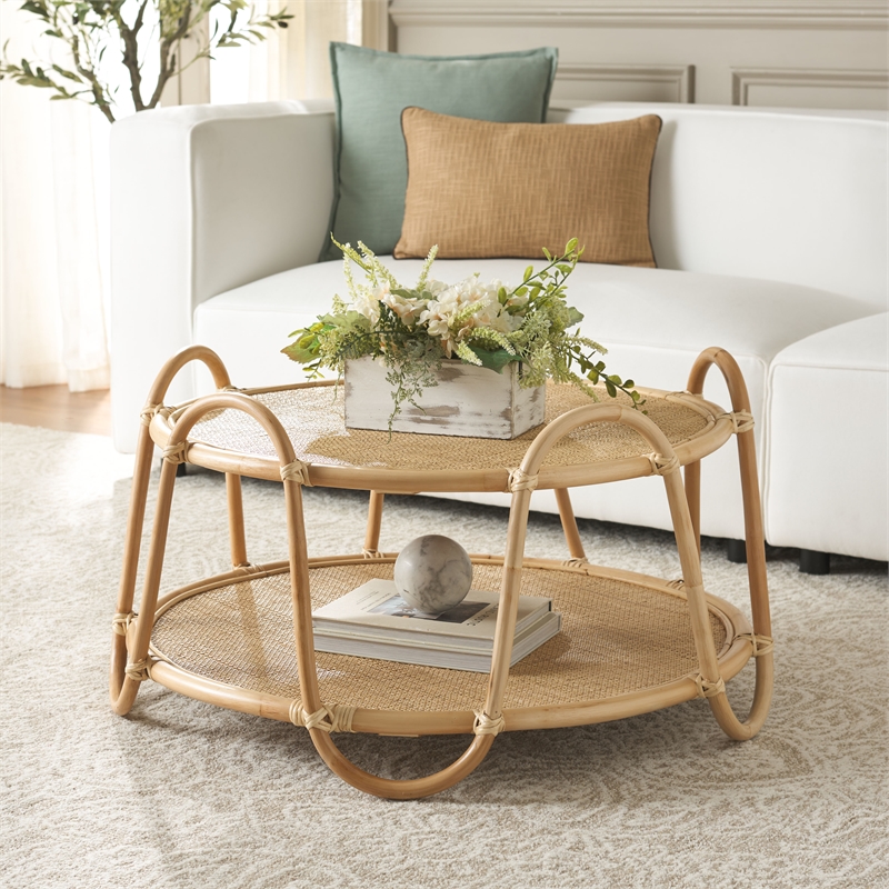 Safavieh Althea Rattan Coffee Table in Natural