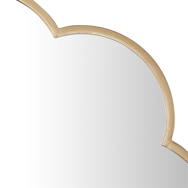 Safavieh Kessli Wood and Iron Mirror in Gold
