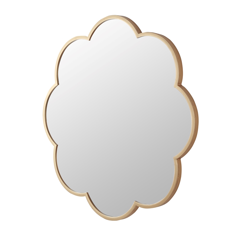 Safavieh Kessli Wood and Iron Mirror in Gold