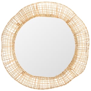 Safavieh Alia Wood and Iron Mirror in Natural