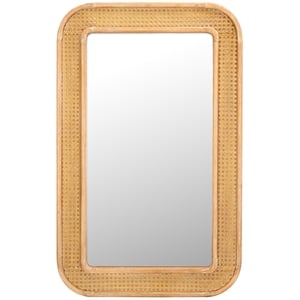 Safavieh Alessa Wood and Iron Mirror in Natural