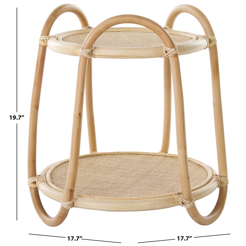 Safavieh Althea Rattan Accent Table in Natural