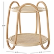 Safavieh Althea Rattan Accent Table in Natural