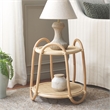 Safavieh Althea Rattan Accent Table in Natural