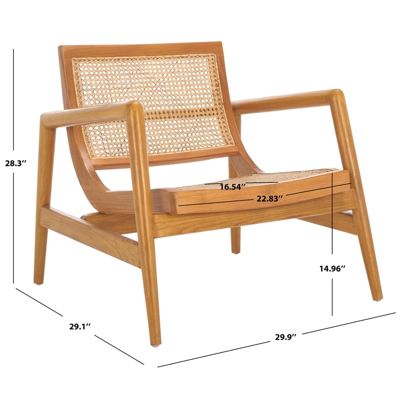 Safavieh Ender Rattan Accent Chair in Natural
