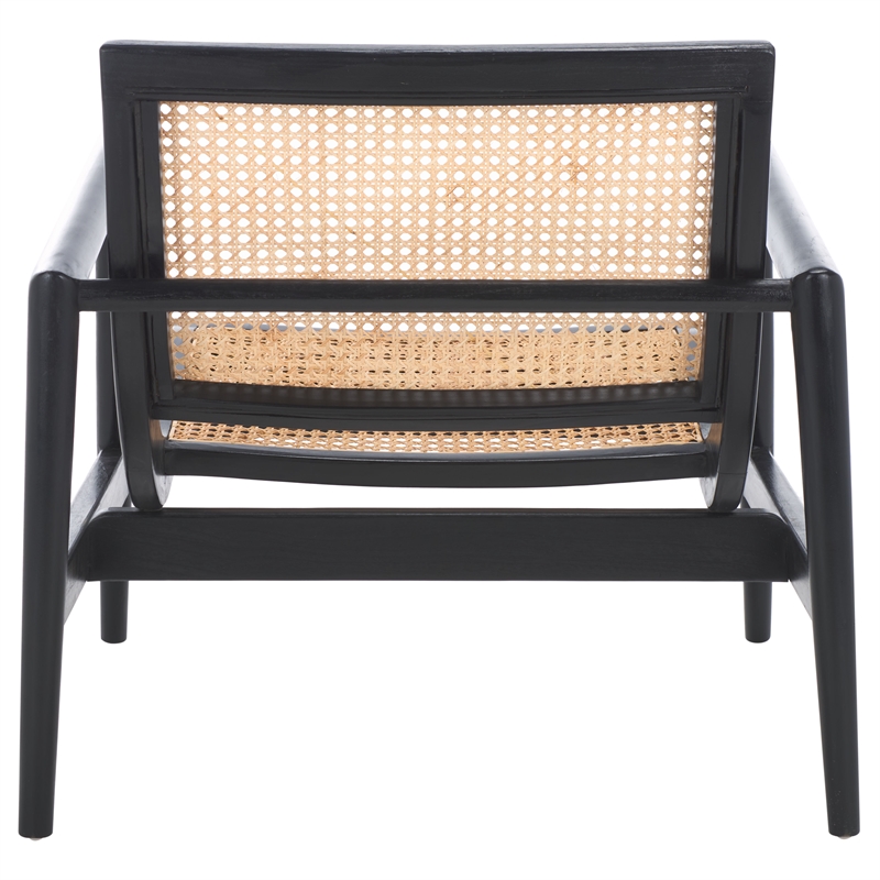 Safavieh Ender Rattan Accent Chair in Black / Natural