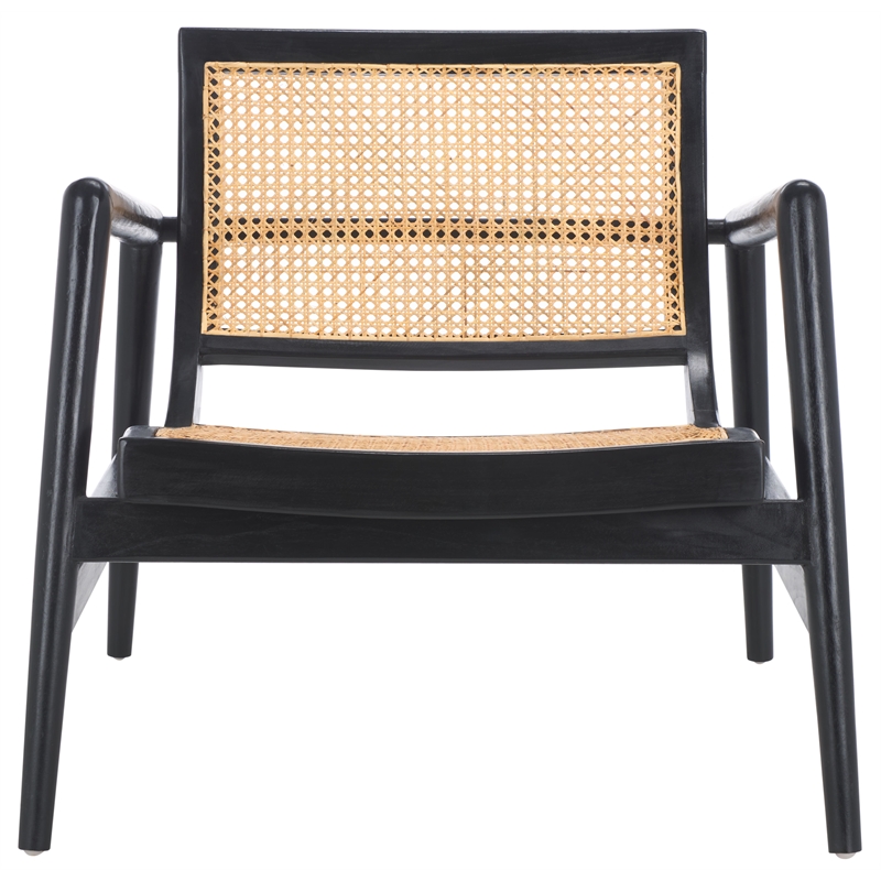 Safavieh Ender Rattan Accent Chair in Black / Natural