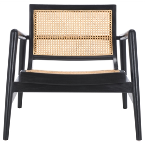 Safavieh Ender Rattan Accent Chair in Black / Natural