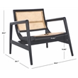 Safavieh Ender Rattan Accent Chair in Black / Natural