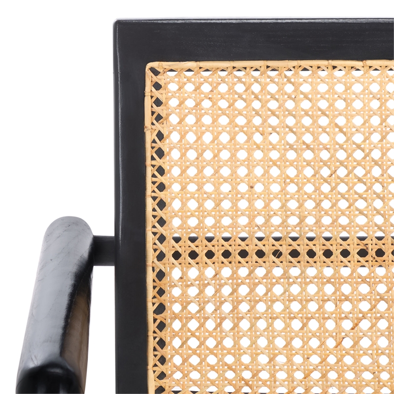 Safavieh Ender Rattan Accent Chair in Black / Natural