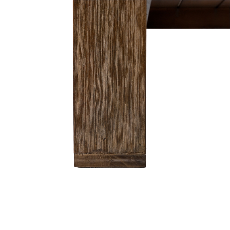 Safavieh Santiago Eucalyptus Wood Patio Coffee Table in Natural