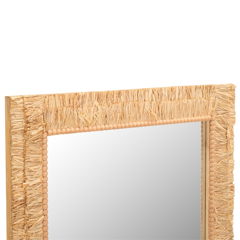 Safavieh Zoelle Wood and Iron Mirror in Natural