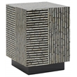 Safavieh Hamza Square Wood Stool in Multi-Color/ Black