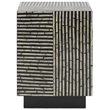 Safavieh Hamza Square Wood Stool in Multi-Color/ Black