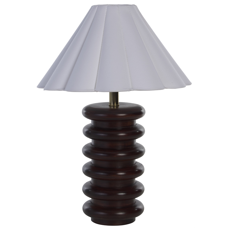 Safavieh Renata Wood Table Lamp in Walnut