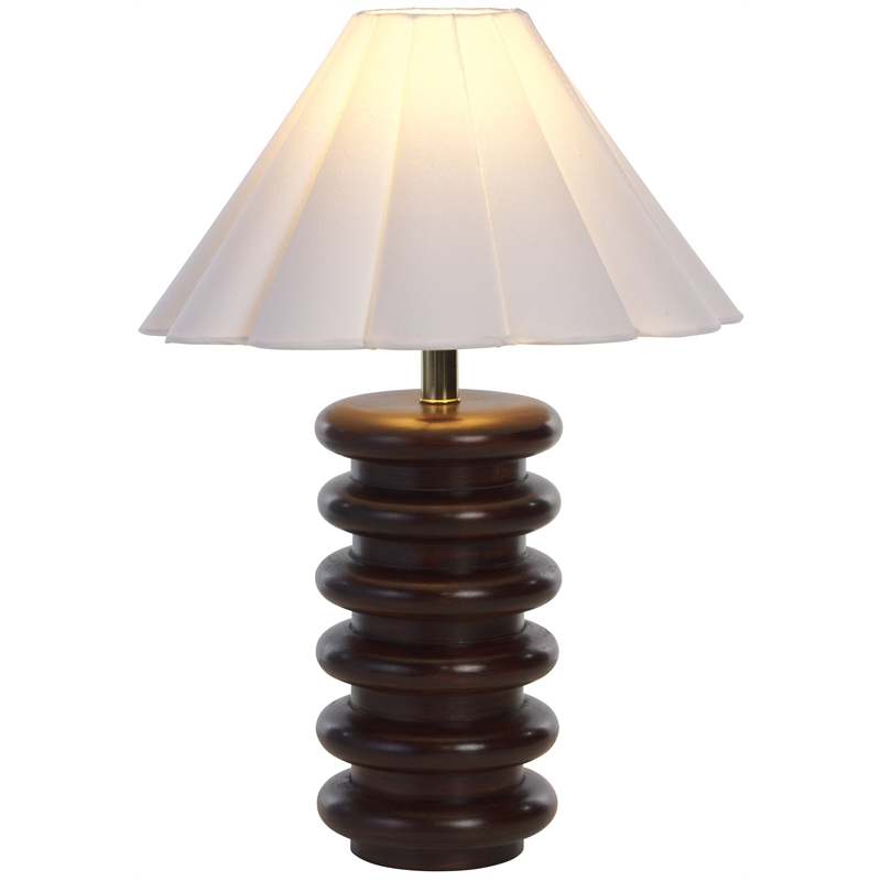Safavieh Renata Wood Table Lamp in Walnut