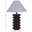 Safavieh Renata Wood Table Lamp in Walnut