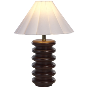 Safavieh Renata Wood Table Lamp in Walnut