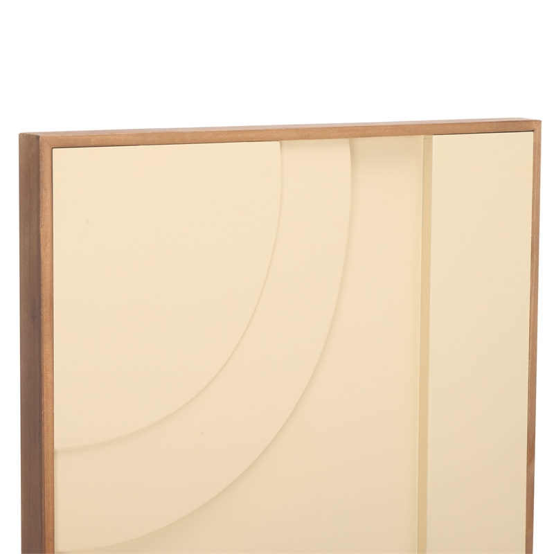 Safavieh Modern Geometry Wood Framed Dimensional Wall Art in Natural / Ivory