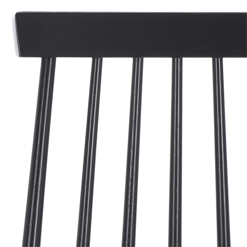 Safavieh Burris Wood Side Chair in Black