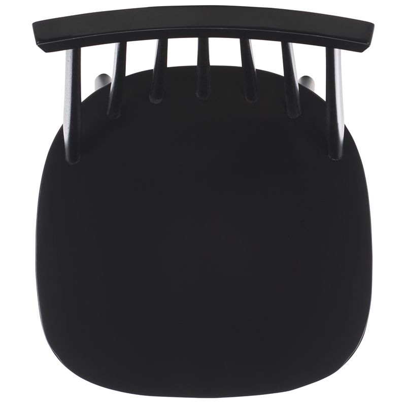 Safavieh Burris Wood Side Chair in Black