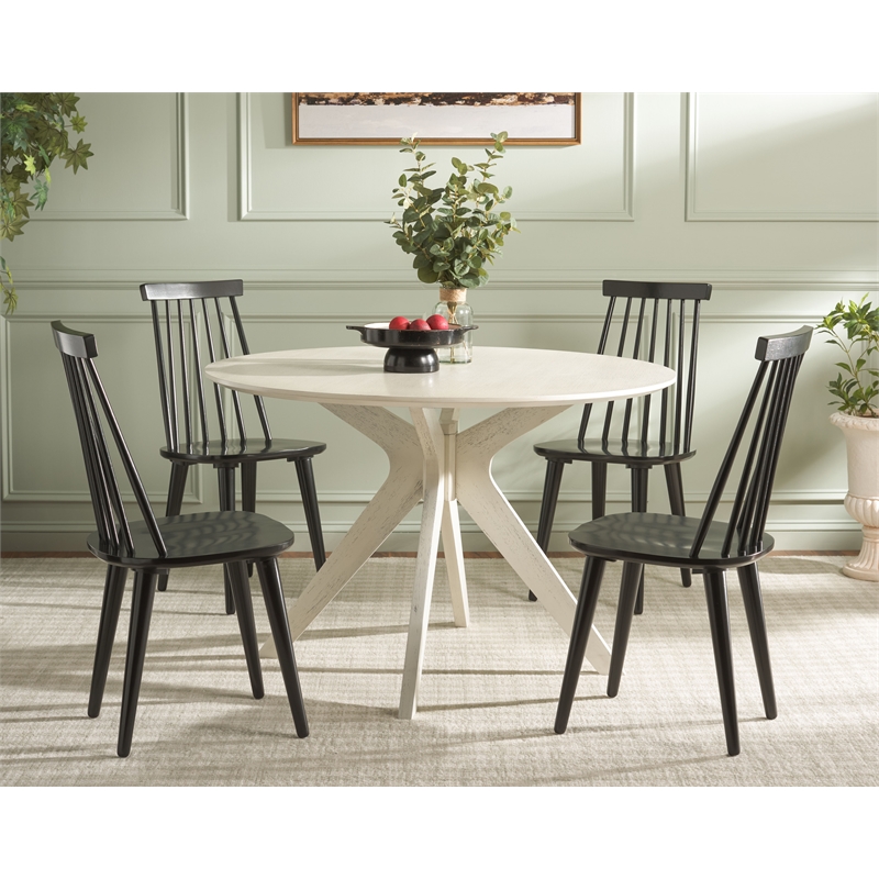 Safavieh Burris Wood Side Chair in Black