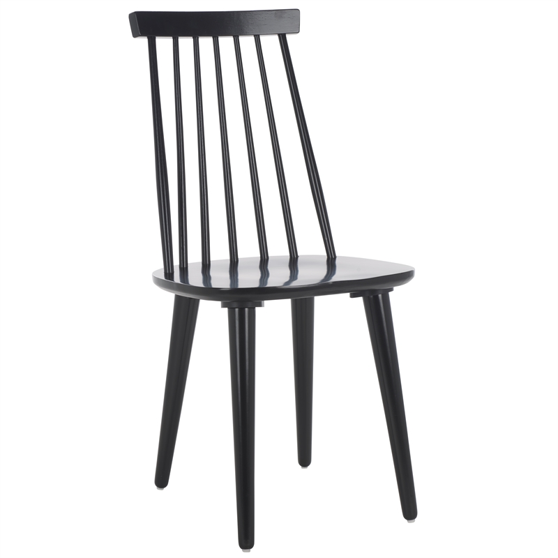 Safavieh Burris Wood Side Chair in Black