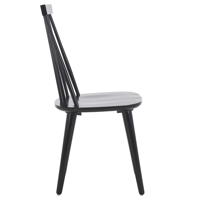 Safavieh Burris Wood Side Chair in Black