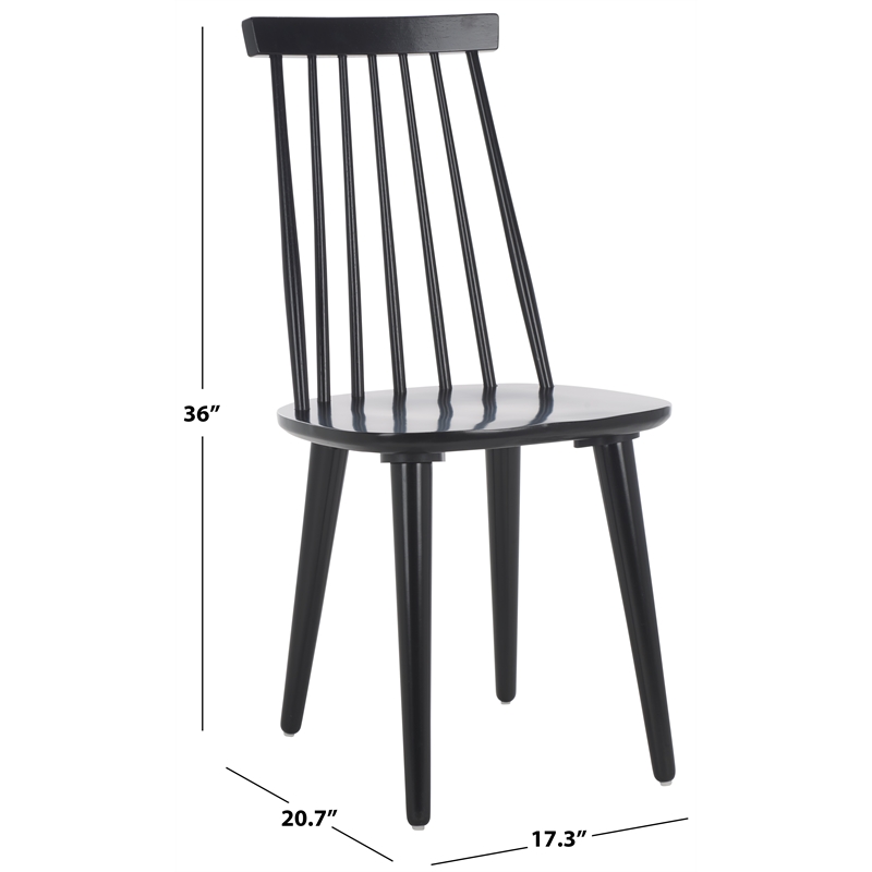 Safavieh Burris Wood Side Chair in Black