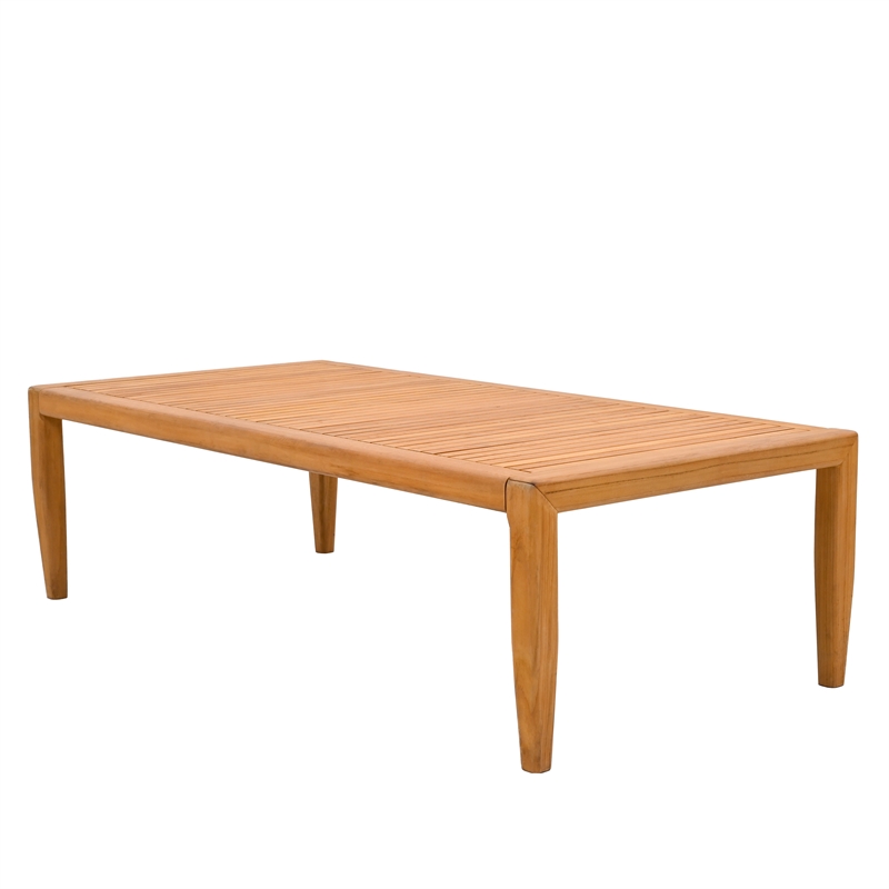 Safavieh Samoa Brazilian Teak Wood Patio Coffee Table in Natural