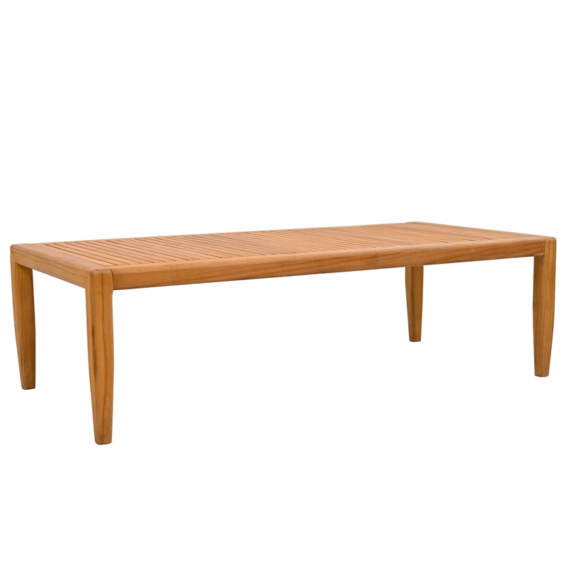 Safavieh Samoa Brazilian Teak Wood Patio Coffee Table in Natural