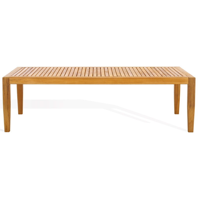 Safavieh Samoa Brazilian Teak Wood Patio Coffee Table in Natural