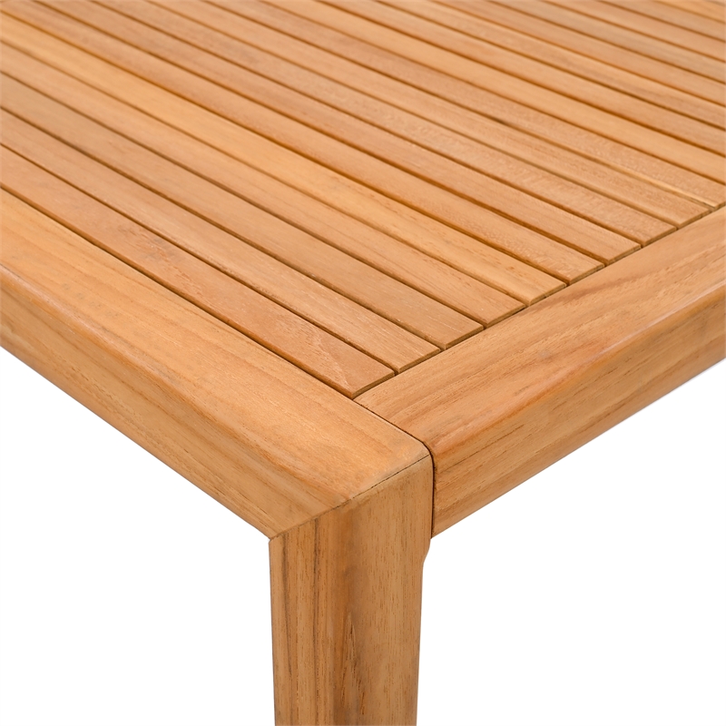 Safavieh Samoa Brazilian Teak Wood Patio Accent Table in Natural