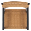 Safavieh Jolene Wood and Woven Rope Dining Chair in Black / Natural