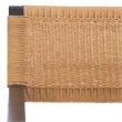Safavieh Jolene Wood and Woven Rope Dining Chair in Black / Natural