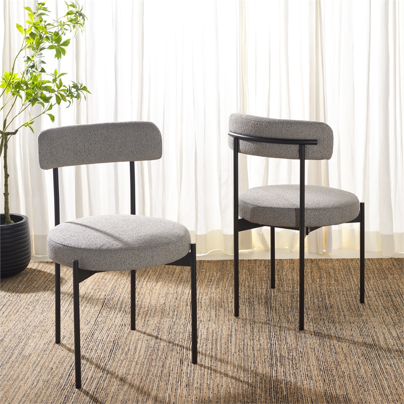 Safavieh Andrean Wood Dining Chair in Gray / Black