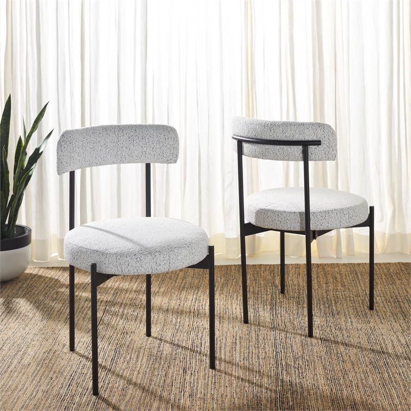 Safavieh Andrean Wood Dining Chair in Black / White